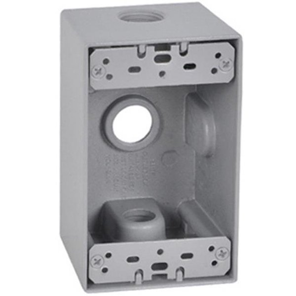 Hubbell Hubbell Electrical DB50-3 Single Gang Deep Outlet Box; Gray 710464